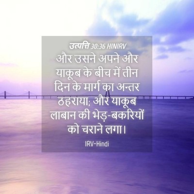Picture 04 - उत्पत्ति 30:36 HINIRV - और उसने अपने और - Bible Verse Picture