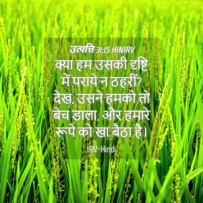 Picture 04 - उत्पत्ति 31:15 HINIRV - क्या हम उसकी - Bible Verse Picture