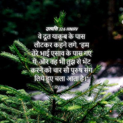 Picture 04 - उत्पत्ति 32:6 HINIRV - वे दूत याकूब के पास - Bible Verse Picture