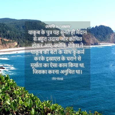 Picture 04 - उत्पत्ति 34:7 HINIRV - याकूब के पुत्र यह - Bible Verse Picture
