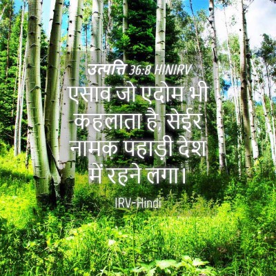 Picture 04 - उत्पत्ति 36:8 HINIRV - एसाव जो एदोम भी - Bible Verse Picture