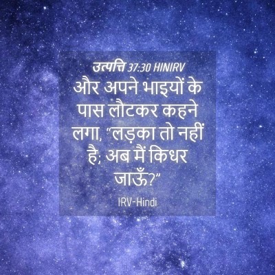 Picture 04 - उत्पत्ति 37:30 HINIRV - और अपने भाइयों के - Bible Verse Picture