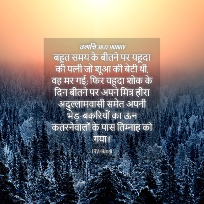 Picture 04 - उत्पत्ति 38:12 HINIRV - बहुत समय के बीतने - Bible Verse Picture