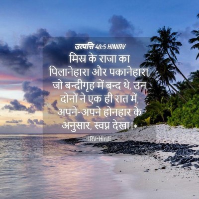 Picture 04 - उत्पत्ति 40:5 HINIRV - मिस्र के राजा का - Bible Verse Picture