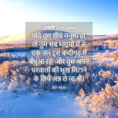 Picture 04 - उत्पत्ति 42:19 HINIRV - यदि तुम सीधे - Bible Verse Picture
