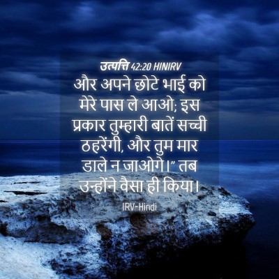 Picture 04 - उत्पत्ति 42:20 HINIRV - और अपने छोटे भाई को - Bible Verse Picture