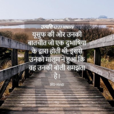 Picture 04 - उत्पत्ति 42:23 HINIRV - यूसुफ की और उनकी - Bible Verse Picture