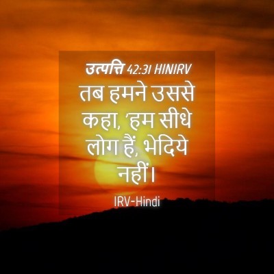 Picture 04 - उत्पत्ति 42:31 HINIRV - तब हमने उससे कहा, - Bible Verse Picture