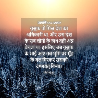 Picture 04 - उत्पत्ति 42:6 HINIRV - यूसुफ तो मिस्र देश - Bible Verse Picture