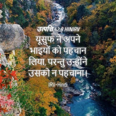 Picture 04 - उत्पत्ति 42:8 HINIRV - यूसुफ ने अपने - Bible Verse Picture