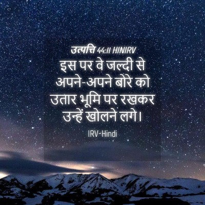 Picture 04 - उत्पत्ति 44:11 HINIRV - इस पर वे जल्दी से - Bible Verse Picture