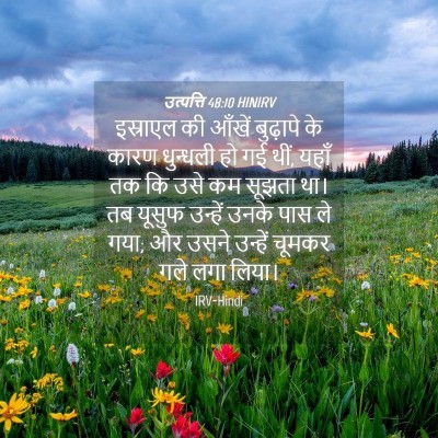 Picture 04 - उत्पत्ति 48:10 HINIRV - इस्राएल की आँखें - Bible Verse Picture