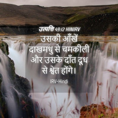Picture 04 - उत्पत्ति 49:12 HINIRV - उसकी आँखें दाखमधु - Bible Verse Picture