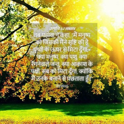 Picture 04 - उत्पत्ति 6:7 HINIRV - तब यहोवा ने कहा, - Bible Verse Picture