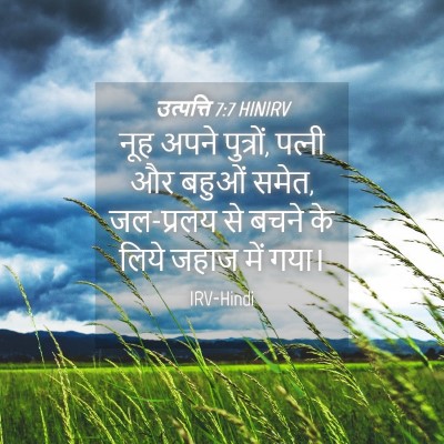 Picture 04 - उत्पत्ति 7:7 HINIRV - नूह अपने पुत्रों, - Bible Verse Picture
