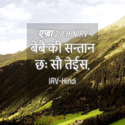 Picture 04 - एज्रा 2:11 HINIRV - बेबै की सन्तान छः - Bible Verse Picture