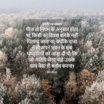 Picture 04 - एस्तेर 1:8 HINIRV - पीना तो नियम के - Bible Verse Picture