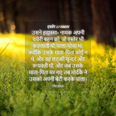 Picture 04 - एस्तेर 2:7 HINIRV - उसने हदास्सा* नामक - Bible Verse Picture