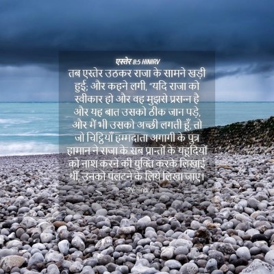 Picture 04 - एस्तेर 8:5 HINIRV - तब एस्तेर उठकर - Bible Verse Picture