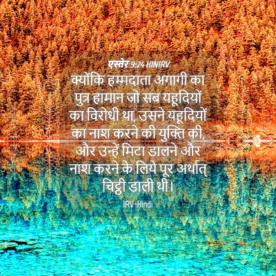 Picture 04 - एस्तेर 9:24 HINIRV - क्योंकि हम्मदाता - Bible Verse Picture
