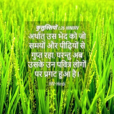 Picture 04 - कुलुस्सियों 1:26 HINIRV - अर्थात् उस भेद को - Bible Verse Picture