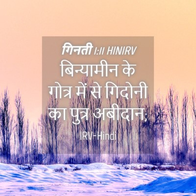Picture 04 - गिनती 1:11 HINIRV - बिन्यामीन के - Bible Verse Picture