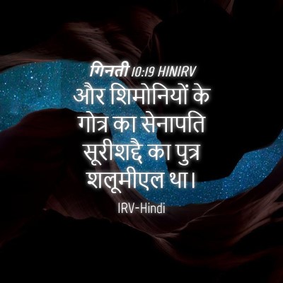Picture 04 - गिनती 10:19 HINIRV - और शिमोनियों के - Bible Verse Picture