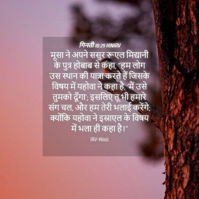 Picture 04 - गिनती 10:29 HINIRV - मूसा ने अपने ससुर - Bible Verse Picture