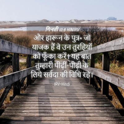 Picture 04 - गिनती 10:8 HINIRV - और हारून के पुत्र* - Bible Verse Picture