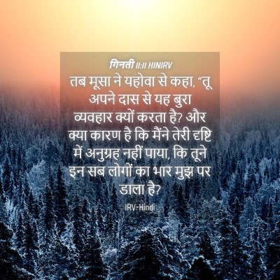 Picture 04 - गिनती 11:11 HINIRV - तब मूसा ने यहोवा से - Bible Verse Picture