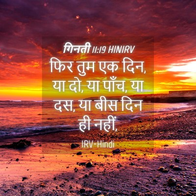 Picture 04 - गिनती 11:19 HINIRV - फिर तुम एक दिन, या - Bible Verse Picture