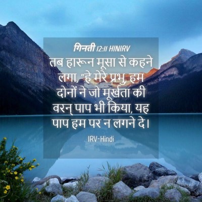 Picture 04 - गिनती 12:11 HINIRV - तब हारून मूसा से - Bible Verse Picture