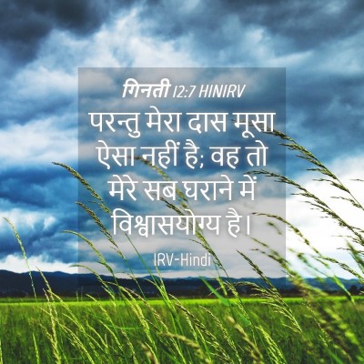 Picture 04 - गिनती 12:7 HINIRV - परन्तु मेरा दास - Bible Verse Picture