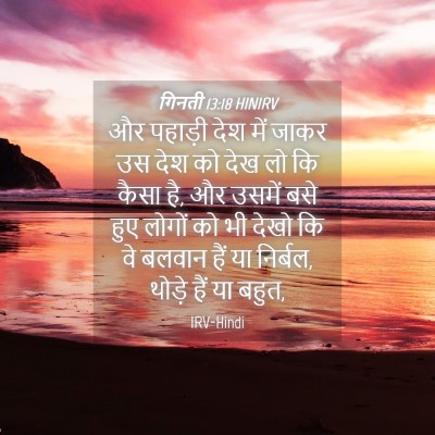 Picture 04 - गिनती 13:18 HINIRV - और पहाड़ी देश में - Bible Verse Picture