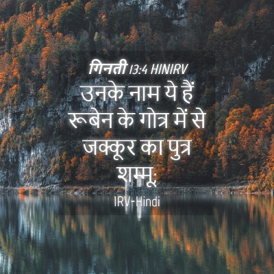 Picture 04 - गिनती 13:4 HINIRV - उनके नाम ये हैं - Bible Verse Picture