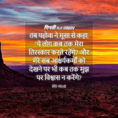 Picture 04 - गिनती 14:11 HINIRV - तब यहोवा ने मूसा से - Bible Verse Picture