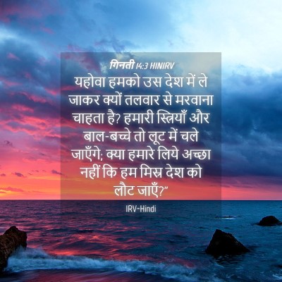 Picture 04 - गिनती 14:3 HINIRV - यहोवा हमको उस देश - Bible Verse Picture