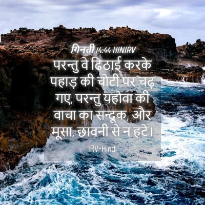 Picture 04 - गिनती 14:44 HINIRV - परन्तु वे ढिठाई - Bible Verse Picture