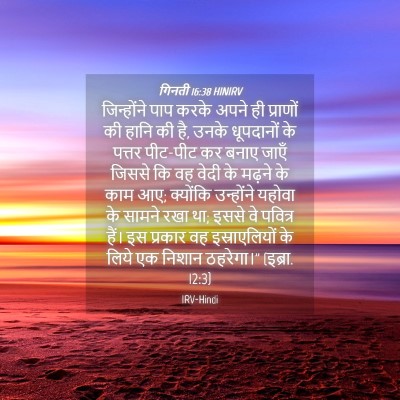 Picture 04 - गिनती 16:38 HINIRV - जिन्होंने पाप - Bible Verse Picture