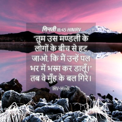 Picture 04 - गिनती 16:45 HINIRV - “तुम उस मण्डली के - Bible Verse Picture