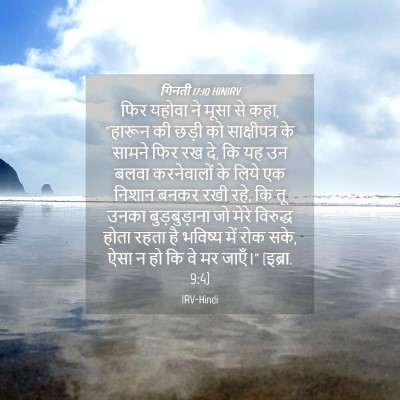 Picture 04 - गिनती 17:10 HINIRV - फिर यहोवा ने मूसा - Bible Verse Picture