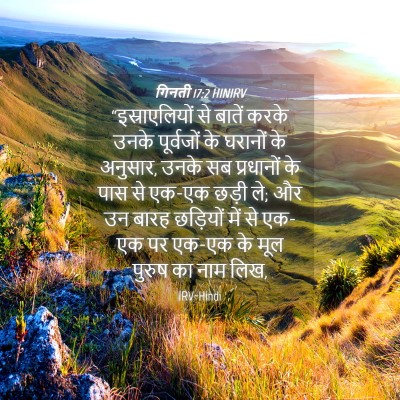 Picture 04 - गिनती 17:2 HINIRV - “इस्राएलियों से - Bible Verse Picture