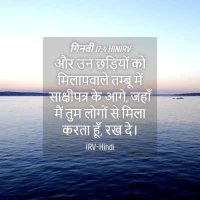 Picture 04 - गिनती 17:4 HINIRV - और उन छड़ियों को - Bible Verse Picture