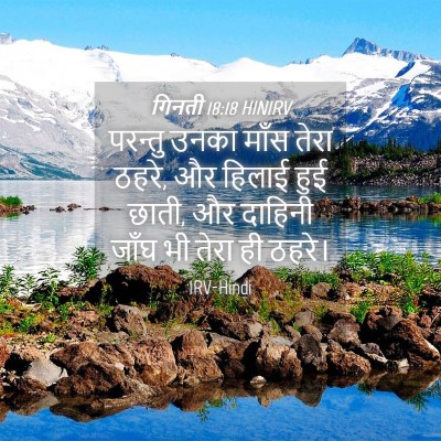 Picture 04 - गिनती 18:18 HINIRV - परन्तु उनका माँस - Bible Verse Picture