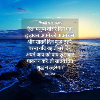Picture 04 - गिनती 19:12 HINIRV - ऐसा मनुष्य तीसरे - Bible Verse Picture