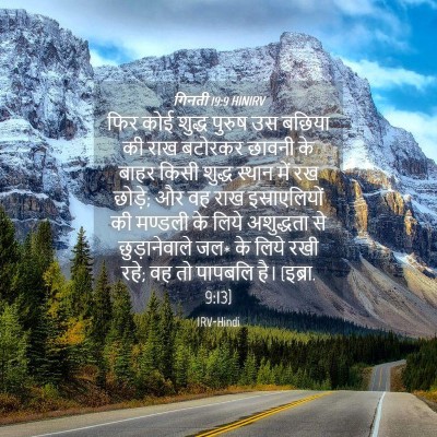 Picture 04 - गिनती 19:9 HINIRV - फिर कोई शुद्ध - Bible Verse Picture