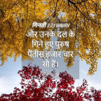 Picture 04 - गिनती 2:23 HINIRV - और उनके दल के गिने - Bible Verse Picture