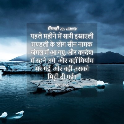 Picture 04 - गिनती 20:1 HINIRV - पहले महीने में - Bible Verse Picture