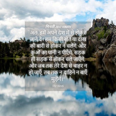 Picture 04 - गिनती 20:17 HINIRV - अतः हमें अपने देश - Bible Verse Picture