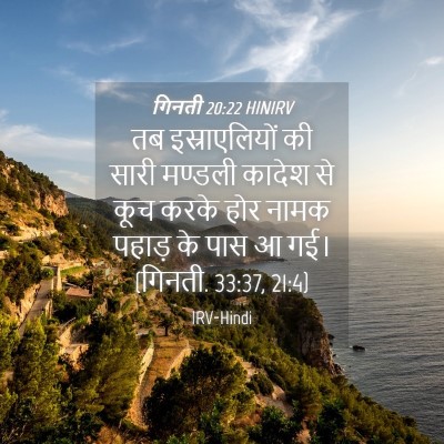 Picture 04 - गिनती 20:22 HINIRV - तब इस्राएलियों की - Bible Verse Picture